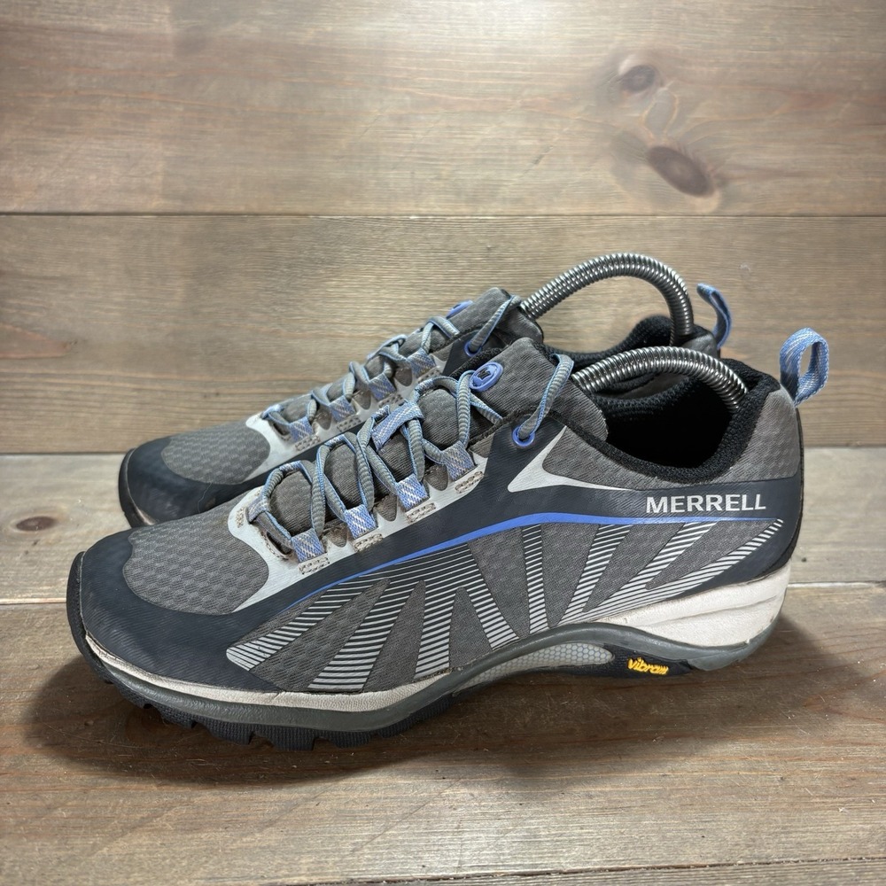 Merrell Siren Edge Womens size 7.5 shoes Gray Blue Mesh hiking sneakers